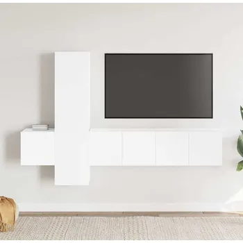 Obývací pokoj vidaXL 5dílný set TV skříněk kompozitní dřevo [3079073] Barva: Bílá