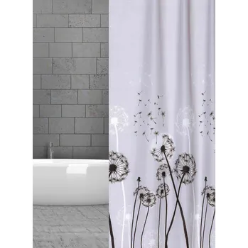 Sprchový závěs wela TEXTILNÍ SPRCHOVÝ ZÁVĚS PAMPELIŠKY se závažím obšitý W01234 šířka x výška: za 1 cm šířky (nastavte počet cm) x 200 cm výšky