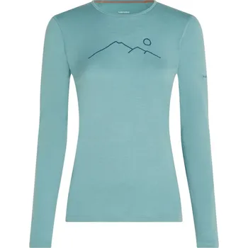 Dámské tričko ICEBREAKER Wmns 200 Oasis LS Crewe Rainer Ridg, Hydro (vzorek) velikost: S