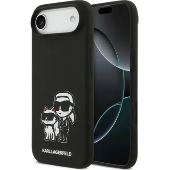 Náhradní kryt pro mobilní telefon Karl Lagerfeld Liquid Silicone K&CH Sketch MagSafe zadní kryt pro iPhone 17 Air Black