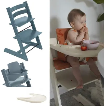 STOKKE Tripp Trapp Židlička a Baby Set Fjord Blue + pultík Vanilla White
