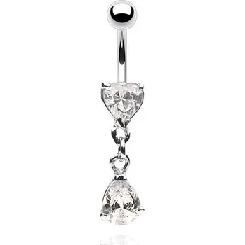 Módní doplněk Šperky4U Visací piercing do pupíku - WP01034-C