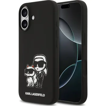 Telefonní příslušenství Karl Lagerfeld Liquid Silicone K&CH Sketch MagSafe zadní kryt pro iPhone 17 Black