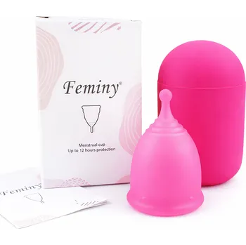 Menstruační kalíšek Feminy Sada Menstruační kalíšek + sterilizér Barva: Růžová, Velikost: L