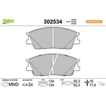 Sada brzdových destiček, kotoučová brzda VALEO 302534