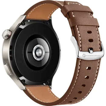 Náhradní díl pro mobilní telefon Kryt řemínku Forcell F-Design Fs21 Eco Leather Strap Samsung Galaxy Watch 22 mm Brown