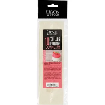 Přisada na vaření a pečení Plátková želatina hovězí (10x) - bez lepku Patisdécor