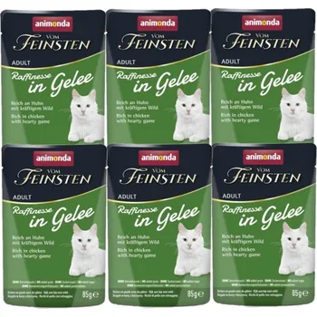 Krmivo pro kočku ANIMONDA Vom Feinsten Raffinesse kuře s divokou zvěřinou v rosolovité omáčce 6x85g