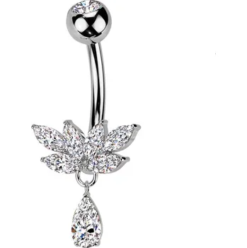 Piercing Šperky4U Piercing do pupíku - TITAN + bižuterie - TB008