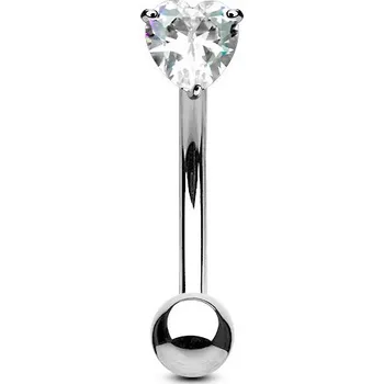 Piercing Šperky4U Piercing do obočí - zirkon - OB1003-C