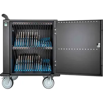 Pouzdro na mobilní telefon MANHATTAN nabíjecí vozík - 32 portů, 576 W, přepěťová ochrana, tichá ventilace, kovové pouzdro, černá 716000