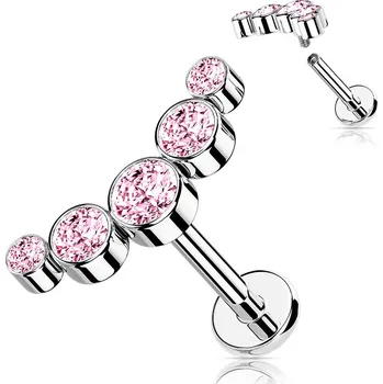 Piercing Šperky4U Piercing do brady se zirkony - LB1113P-1208