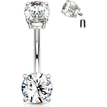 Piercing Šperky4U Piercing do pupíku s kamínky - WP01318-C