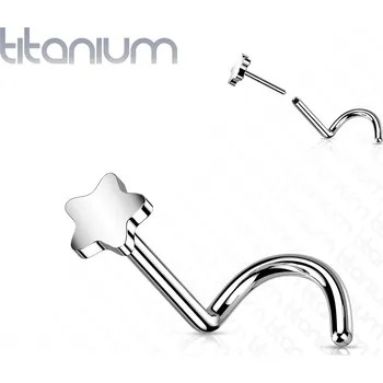 Piercing Šperky4U PUSH IN piercing do nosu TITAN, 0,8 x 6 mm - TIT1184