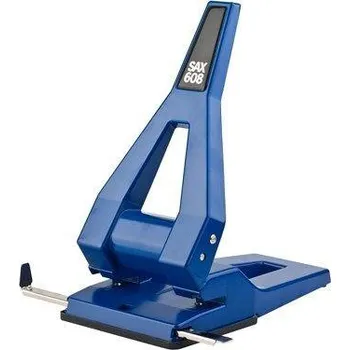 Děrovač Sax 608, modrý, na 65 listů, vysoce odolná