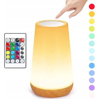 Lampička NOČNÍ LAMPA LED BEZDRÁTOVÁ DOTYKOVÁ STMÍVATELNÁ DO LOŽNICE S DÁLKOVÝ OVLADAČ