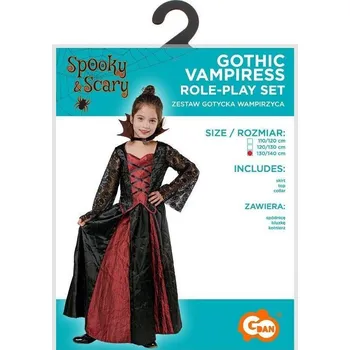 Karnevalový kostým Kostým Upírka Karnevalový Kostým Maškarní Párty Velikost 130-140