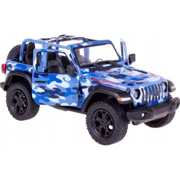 autíčko JEEP WRANGLER RUBICON CAMO KINSMART 1:34 MODRÝ
