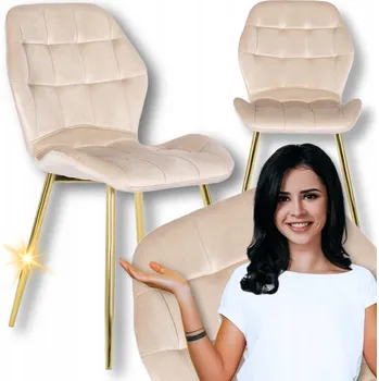 Jídelní židle Židle Mebel Elite béžový velur 1 ks