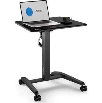 Psací stůl SENSE7 Mobilní nastavitelný psací stůl s kolečky černá (5902659845085)