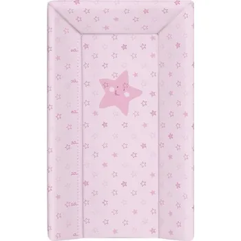 Přebalovací podložka Ceba Baby Měkká přebalovací podložka 80 cm trojúhelníková - Růžové hvězdičky