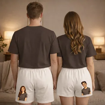 Trenýrky Trenky s potiskem KARIKATUR, pro pár Velikost pro ni: XS, Velikost pro něj: M, Barva trenek: Bílá