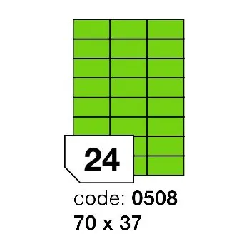 Kancelářské potřeby Samolepící etikety Rayfilm Office 70x37 mm 100 archů, fluo zelená, R0130.0508