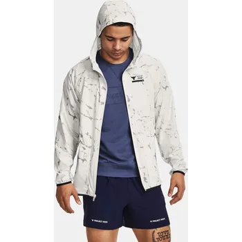 Pánská větrovka Bílá pánská vzorovaná sportovní bunda Under Armour Rock Under Armour šedá 2809388