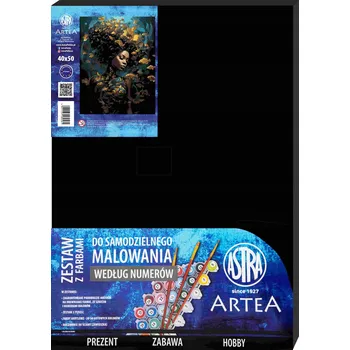 Obraz MALOVÁNÍ PODLE ČÍSEL NA ČERNÉM PLÁTNĚ 40X50CM ZLATÝ PAPRSEK