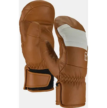 Módní doplněk VZOREK Full Leather Mitten Women's Bristle Brown M