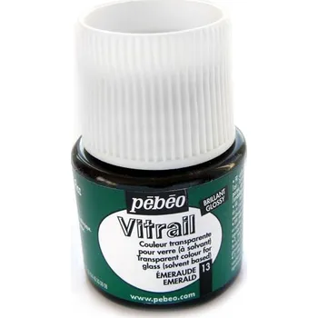 Výtvarná barva Barva na sklo VITRAIL-č.13 SMARAGDOVĚ ZELENÁ objem 45ml