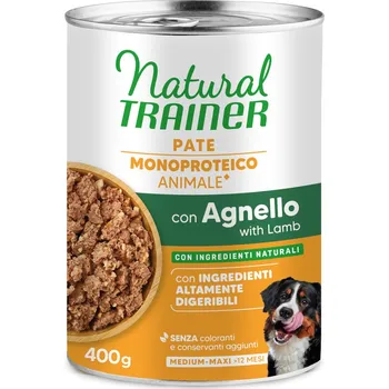 Krmivo pro psa 1x400g Sensitive No Gluten Adult jehněčí a celozrnné obiloviny Natural Trainer Mokré krmivo pro psy