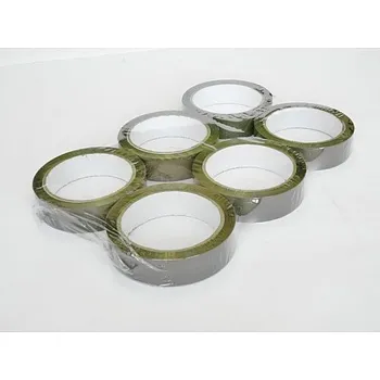 Lepící páska 25 mm x 66 m – 6 ks - hnědá