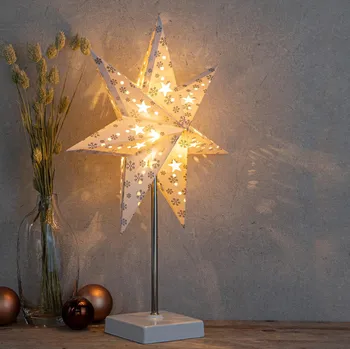 Vánoční dekorace Haushalt international Papírová stolní lampa Hvězda, 35 cm 492406