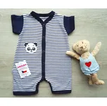 AMÁLKA Letní pruhovaný overal, Panda Velikost: 74