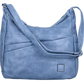 Kabelka Stylová dámská koženková crossbody kabelka Gianni, džínově modrá