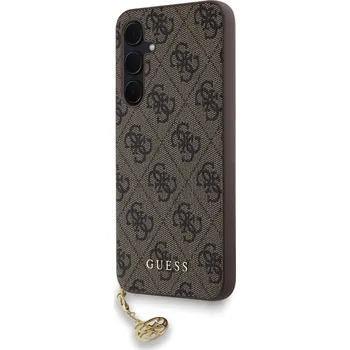 Guess 4G Charm zadní kryt pro Samsung Galaxy A35 5G Brown