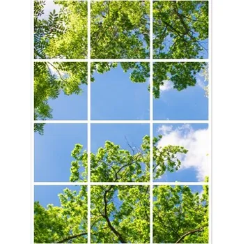 Dekorativní svítidlo Dekorativní LED svítidlo - LED panel - motiv stromy - sada 12 panelů