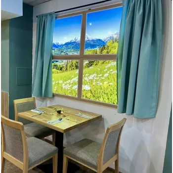 Dekorativní svítidlo Dekorativní LED svítidlo - motiv falešné okno - sada 4 LED panelů (včetně montážních dřevěných rámečků a příslušenství) (Včetně montážních dřevěných rámečků a příslušenství)