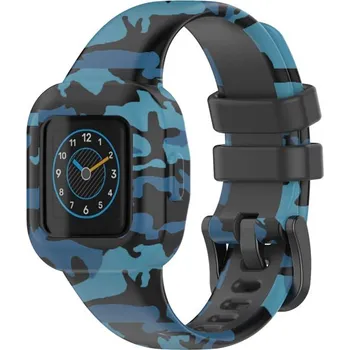 Ostatní příslušenství k chytrým hodinkám eses Silikonový řemínek pro Garmin Vivofit Junior 3 - Modrá kamufláž