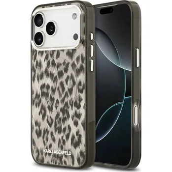 Telefonní příslušenství Karl Lagerfeld IML Leopard MagSafe zadní kryt pro iPhone 17 Pro Max Brown
