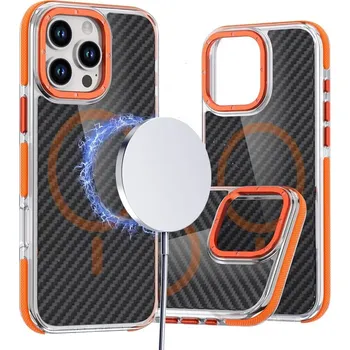 Náhradní kryt pro mobilní telefon Kryt Fiber Case Comapitble With Magsafe Samsung Galaxy A37 5G Orange
