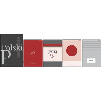 Sešit Tematický sešit Polština linkovaný A5, 60 listů, TOP 2000, mix vzorů