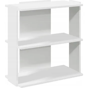 Knihovna Bílý regál na knihy, 3 police, 60 x 30 x 60 cm, z dřevěného materiálu