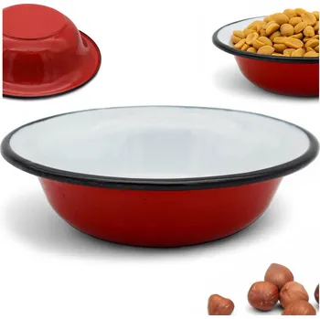 Smaltovaná Mísa na Saláty Marinování Ovoce Tečkovaná Miska 1,2L