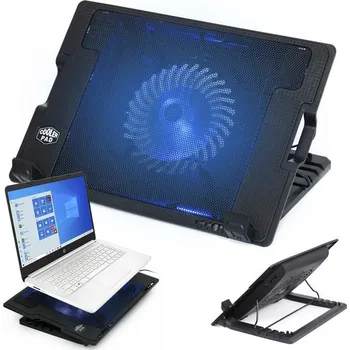 Interlook M25 | Chladící podložka - stojan na notebook 9-17 '' | Jednoduché 120 mm Černý