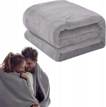 Prostěradlo Přehoz / Deka na Postel Hladká Měkká 160x200CM Stříbrná