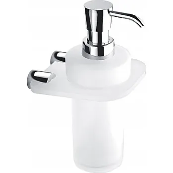 Dávkovač mýdla Ruční nástěnný dávkovač mýdla Nimco 230 ml, bezbarvý, bílý, stříbrný