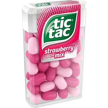 Bonbon TicTac Strawberry mix 18g cena za kartonové balení (Kartonové balení : 24 ks)