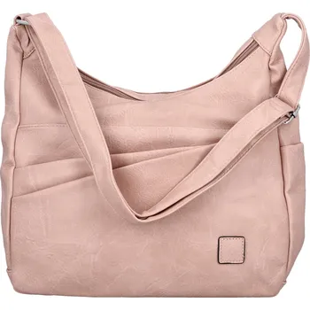 Kabelka Stylová dámská koženková crossbody kabelka Gianni, světle růžová